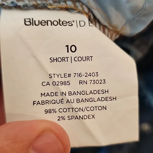 Bluenotes Size 10 Distressed Blue High Rise Jeggings - Picture 7 of 7